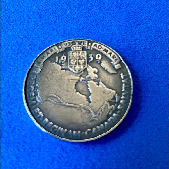 1939 Canada SALVTAT Royal Visit 31mm Medal Coin Solid Bronze George VI Elizabeth - Picture 2 of 2